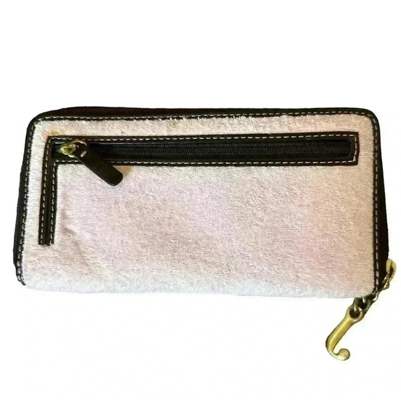 Juicy Couture Pink Terry Cloth Leather Zippered Wallet - Picture 2 of 8